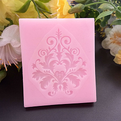 Pink Пищевые силиконовые формы, формы помады, для украшения торта поделки, цвет шоколада, конфеты, изготовление ювелирных изделий на основе смолы и эпоксидной смолы, цветок, розовые, 60x52x6 мм