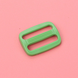 Vert Ajusteur de boucle à glissière en plastique, boucles de sangle multi-usages, pour bagages ceinture artisanat bricolage accessoires, verte, 24mm, diamètre intérieur: 25 mm