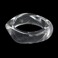 Clear Acrylic Bangle for Women, Irregular Square, Clear, Inner Diameter: 2-3/8 inch(6.15cm)