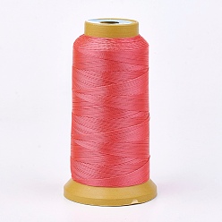 Tomato Polyester Thread, for Custom Woven Jewelry Making, Tomato, 1.2mm, about 170m/roll