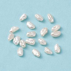 Coquillage De Mer Perles de perles de keshi naturelles baroques, ovale, couleur de coquillage, 7~9x4~6x4~5.5mm, Trou: 0.7mm