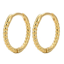 Golden Unisex 925 Sterling Silver Hoop Earrings, with S925 Stamp, Golden, 11.5mm, Pin: 0.6mm