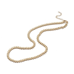 Doré  Placage ionique (ip) 304 collier chaîne épis en acier inoxydable pour hommes femmes, or, 18.03 pouce (45.8 cm)