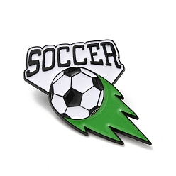Зеленый Футбольные эмалированные значки, Значок из черного сплава для мужчин и женщин, зелёные, 28x29.5x1.3 мм