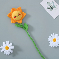 Fleur Kit de bricolage pour débutant en feutrage à l'aiguille, y compris la laine, aiguille à feutrer, instruction, fleur, 100x140x30mm