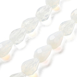 Opalite Perles opalite brins, larme à facettes, 10x7mm, Trou: 1.2mm, Environ 20 pcs/chapelet, 7.87'' (20 cm)