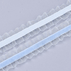 Aciano Azul Cinta de organza de terciopelo, azul aciano, 3/4 pulgada (18 mm), aproximadamente 20 yardas / rollo (18.29 m / rollo)