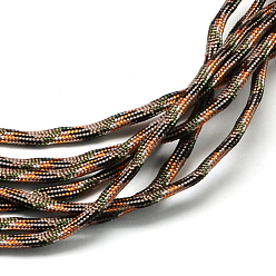 Terre De Sienne 7 âmes intérieures cordes en polyester et spandex, pour la fabrication de bracelets en corde, Sienna, 4mm, environ 109.36 yards (100m)/paquet, 420~500g / bundle