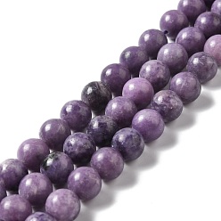 Lepidolite Natural Lepidolite/Purple Mica Stone Beads Strands, Round, 10.5mm, Hole: 1.2mm, about 36pcs/strand, 14.80''(37.6cm)