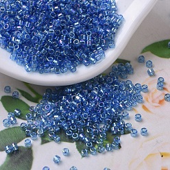 (DB0177) Transparent Capri Blue AB MIYUKI Delica Beads, Cylinder, Japanese Seed Beads, 11/0, (DB0177) Transparent Capri Blue AB, 1.3x1.6mm, Hole: 0.8mm, about 2000pcs/bottle, 10g/bottle