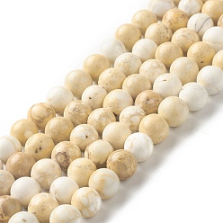 Mocassin Brins de perles de jaspe impérial naturel, teint, ronde, mocassin, 8~8.5mm, Trou: 1~1.2mm, Environ 47~48 pcs/chapelet, 15.16 pouce (38.5 cm)