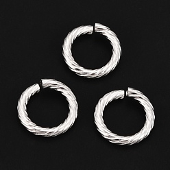 Серебро 304 кольцо из нержавеющей стали, открытые кольца прыжок, серебряные, 13x2 мм, внутренний диаметр: 9 мм, 12 датчик