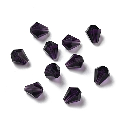 Indigo Verre imitation perles de cristal autrichien, facette, diamant, indigo, 10x9mm, Trou: 1mm