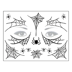 Spider Thème du jour des morts, Autocollants amovibles en papier pour tatouages temporaires étanches à l'eau, motif d'araignée, 15x12.5 cm