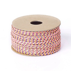 Coloré Cordon en coton macramé, corde tressée, pour accrocher au mur, artisanat, emballage cadeau, colorées, 2mm, environ 21.87 yards (20m)/rouleau