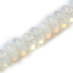 Opalite Opalite Beads Strands, Saucer Beads, Rondelle, 12x5.5~6.5mm, Hole: 1.2mm, about 33pcs/strand, 7.80~8.82 inch(19.8~22.4cm)
