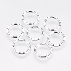 Silver Aluminium Open Jump Rings, Silver Color Plated, 12 Gauge, 18x2mm, about 14mm Inner Diameter