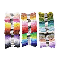 Mixed Color 100 Skeins 100 Colors 6-Ply Polyester Embroidery Floss, Cross Stitch Threads, Mixed Color, 0.4mm, about 8.75 Yards(8m)/skein, 1 skein/color