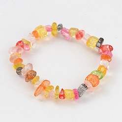 Mixed Stone Natural Mixed Stone Beaded Stretch Kids Bracelets, 43mm