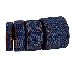 Bleu Marine 4 ruban de denim de point de style, accessoires du vêtement, pour les accessoires de bricolage et la décoration de couture, bleu marine, 2 m / style
