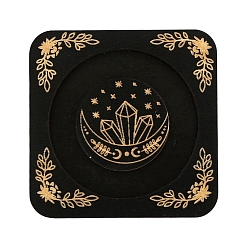 Diamond Square Wooden Bracelet Display Tray, Decorative Bangle Tray, Diamond, 9.5x9.5x0.95cm