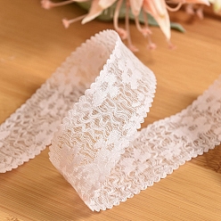 Misty Rose 9M Polyester Flower Lace Ribbons, Garment Accessories, Gift Packaging, Misty Rose, 1-1/8 inch(30mm), about 9.84 Yards(9m)/Roll
