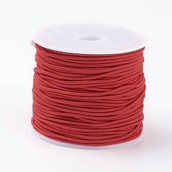 Roja Cuerdas elásticas, cuerda elástica, para pulseras, , producir joyería, rojo, 1 mm, aproximadamente 19.68~21.87 yardas (18~20 m) / rollo