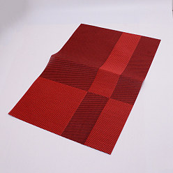 Brun Tapis de tasse de PVC, Set de table, rectangle, brun, 450x300x1mm