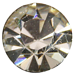 Cristal Granos europeos de diamantes de imitación de bronce, abalorios de grande agujero, Rondana plana, el color plateado de plata, cristal, 12x10 mm, agujero: 4 mm