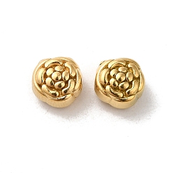 Real 18K Gold Plated 304 Stainless Steel Beads, Flower, Real 18K Gold Plated, 6x4.5mm, Hole: 1.2mm