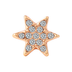 Golden Alloy Star Watch Band Studs, Metal Nails for Watch Loops Accesssories, Golden, 1.3x1.1x0.65cm