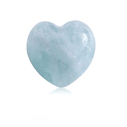 Fluorine Pierres de guérison naturelles en fluorite, coeur amour pierres, pierres de poche pour l'équilibrage du reiki, cœur, 15x15x10mm