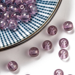 Pink Perles de verre tchèques, ronde, rose, 6mm, trou: 0.8 mm, environ 360 PCs / sachet 
