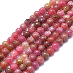 Rhodonite Natural Rhodonite Beads Strands, Round, 4.5~5mm, Hole: 0.8mm, about 78pcs/strand, 15.55''(39.5cm)