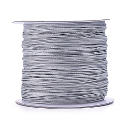 Светло-серый Нейлоновая нить, ювелирные изделия шнур нейлона для пользовательских ювелирных изделий делает тканые, светло-серый, 0.6 мм, около 142.16 ярдов (130 м) / рулон