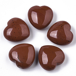 Piedra Roja Piedras curativas de jaspe rojo natural, corazón amor piedras, piedras de palma de bolsillo para el equilibrio de reiki, 29~30x30~31x12~15 mm