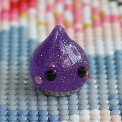 Фиолетовый Держатели магнитных крышек для алмазной живописи, локатор смолы, с блеском порошок, инструменты позиционирования, слеза с лицом, фиолетовые, 35x36.5x19 мм