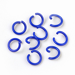 Королевский синий Железные соединительные колечки, открытые кольца прыжок, королевский синий, 17 датчик, 8~8.5x1.2 мм, Внутренний диаметр: 5~6 мм