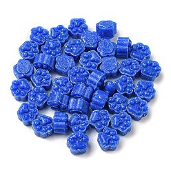Bleu Moyen  Particules de cire à cacheter empreinte de patte, pour cachet de cachet rétro, bleu moyen, 9.5x8.5x6mm