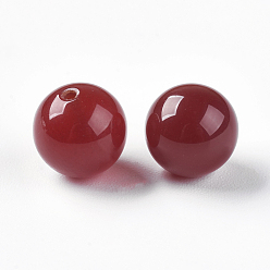 Carnelian Natural Carnelian Beads, Half Drilled, Dyed & Heated, Round, 8mm, Hole: 1mm