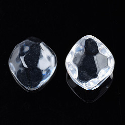 Clear Transparent Resin Cabochons, Water Ripple Cabochons, Oval, Clear, 24x20.5x9mm