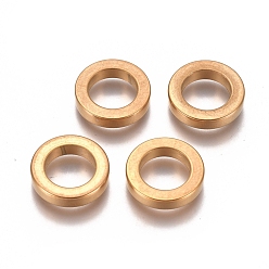 Золотой 304 из нержавеющей стали бусы, кольцо, золотые, 10x2 мм, отверстие : 6.5 мм