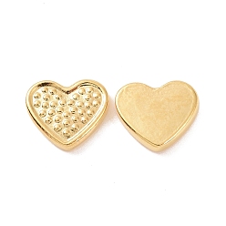 Золотой Ионное покрытие (ip) 304 кабошоны из нержавеющей стали, сердце, золотые, 7x8x1 мм