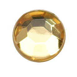 Caqui Claro Cabujones de diamante de imitación de acrílico de taiwan imitación, facetados, óvalo espalda plana, caqui claro, 25x18x6 mm, sobre 200 unidades / bolsa