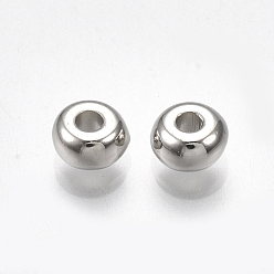 Platinum CCB Plastic Spacer Beads, Rondelle, Platinum, 4.5~5x2.5mm, Hole: 1.5mm