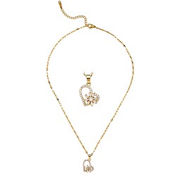 Oro Collares colgantes de girasol giratorios de acero titanio, Collar con abalorio de corazón de zirconia cúbica ajustable, regalos de joyería para amantes para mujeres, dorado, 14.96 pulgada (38 cm)