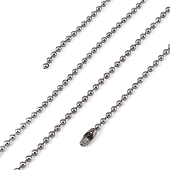 Stainless Steel Color 304 Stainless Steel Ball Chain Necklaces, Decorative Necklaces, Round, Stainless Steel Color, 18 inch(46cm)
