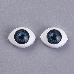 Bleu De Prusse Artisanat globes oculaires de poupée en plastique, accessoires d'horreur d'halloween, null, 10.5x14x6mm