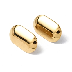 Настоящее золото 18K Ионное покрытие (ip) 304 детали серьги-гвоздики из нержавеющей стали, с вертикальными петлями и ушными гайками, овальные, реальный 18 k позолоченный, 23.5x14.5 мм, отверстие : 4 мм, штифты : 0.7 мм