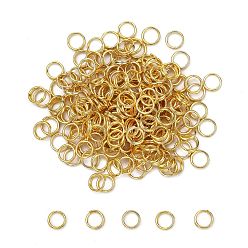 Golden Brass Split Rings, Double Loops Jump Rings, Nickel Free, Golden, 5x1.2mm, about 3.8mm inner diameter
